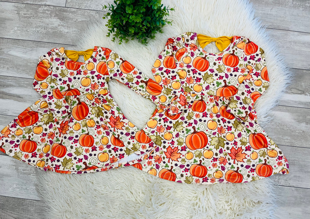Girl’s Fall Pumpkin Dress