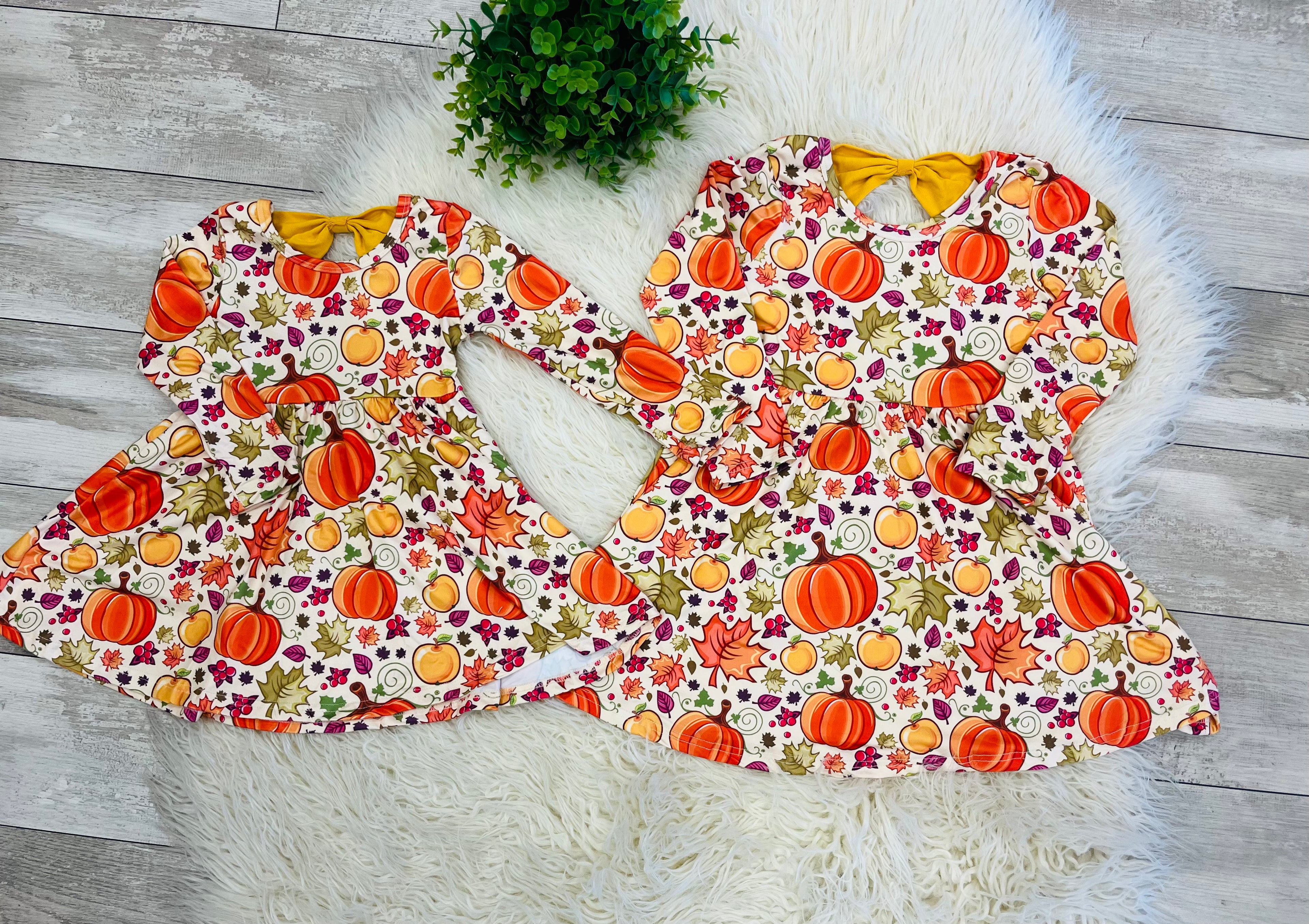 Girl’s Fall Pumpkin Dress