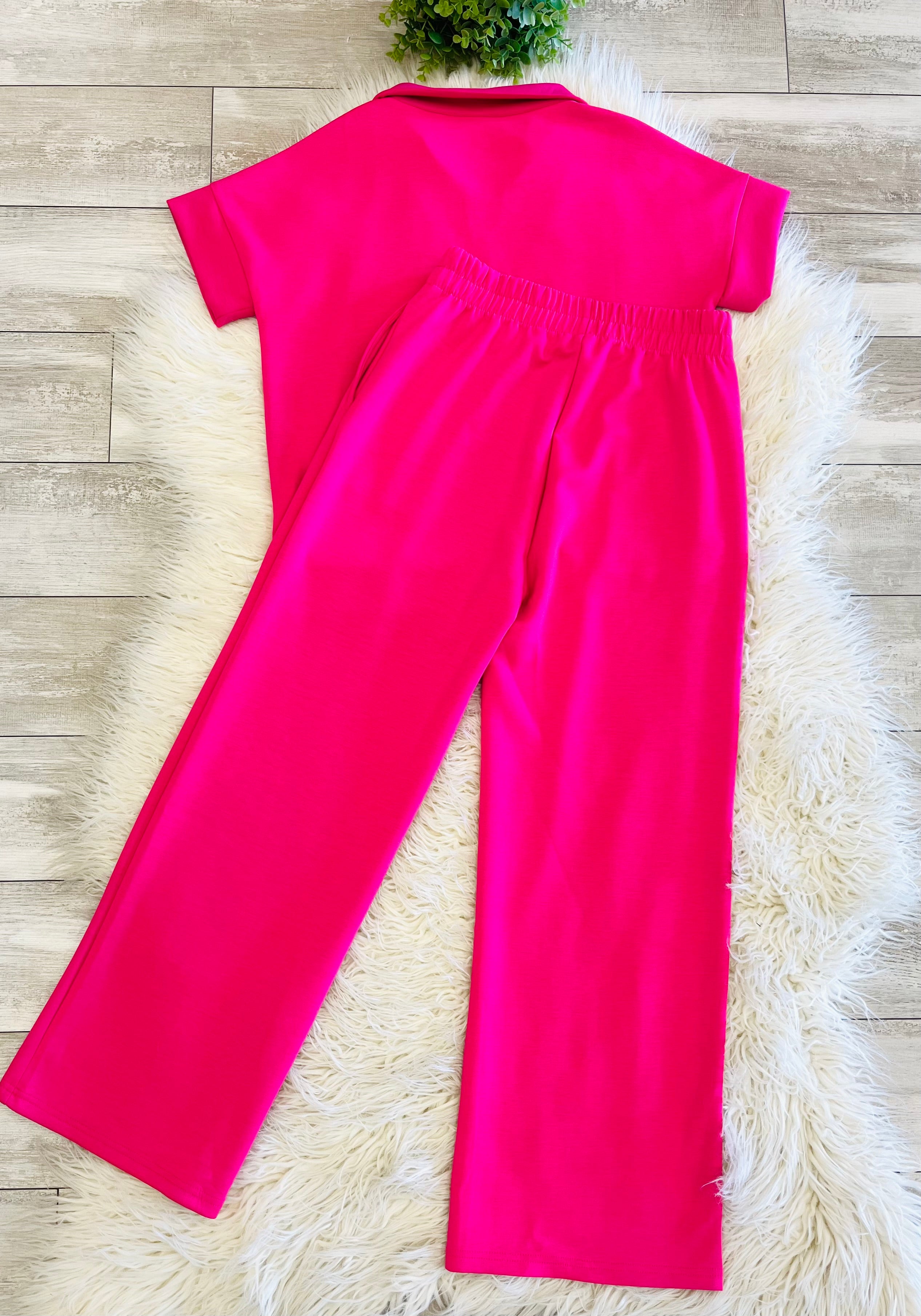 Women’s Hot Pink Scuba set