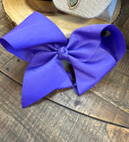 Hair Bow 8” Alligator Clip - Blue Violet