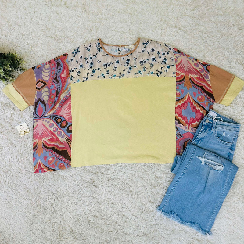 Easel Curvy Boho Tunic