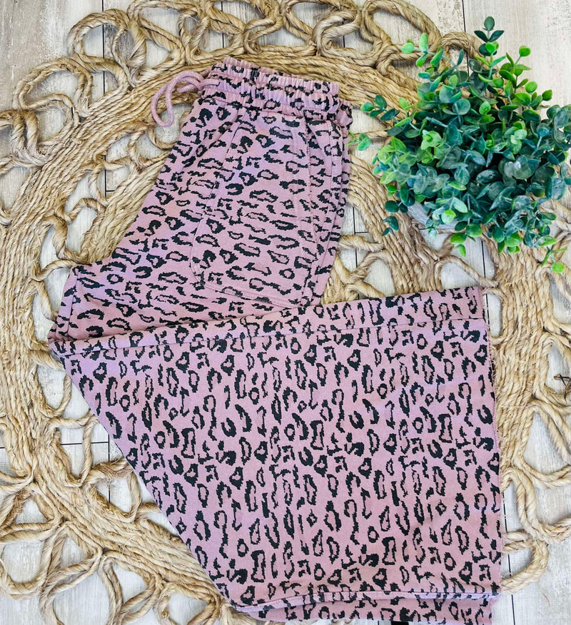 Easel Mauve Mineral Wash Pants