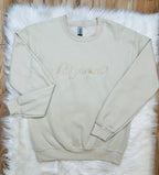 Embroidered Mama Graphic Sweatshirt