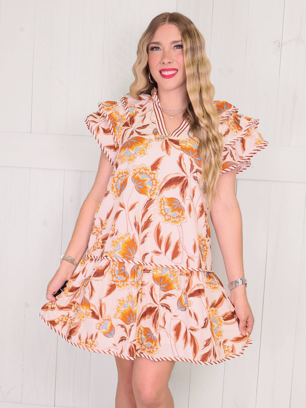 Entro Floral Midi Dress FW Women's