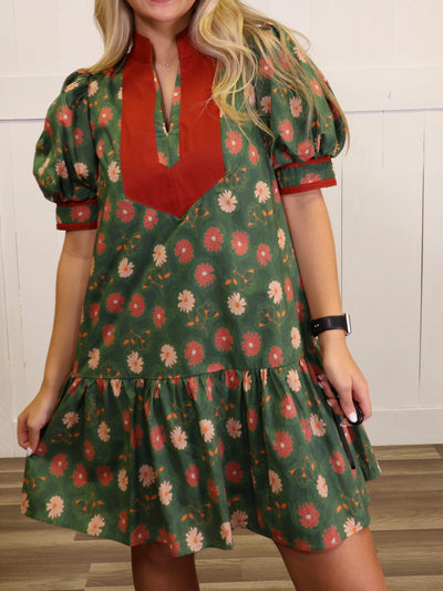 Entro Forest Green Dress