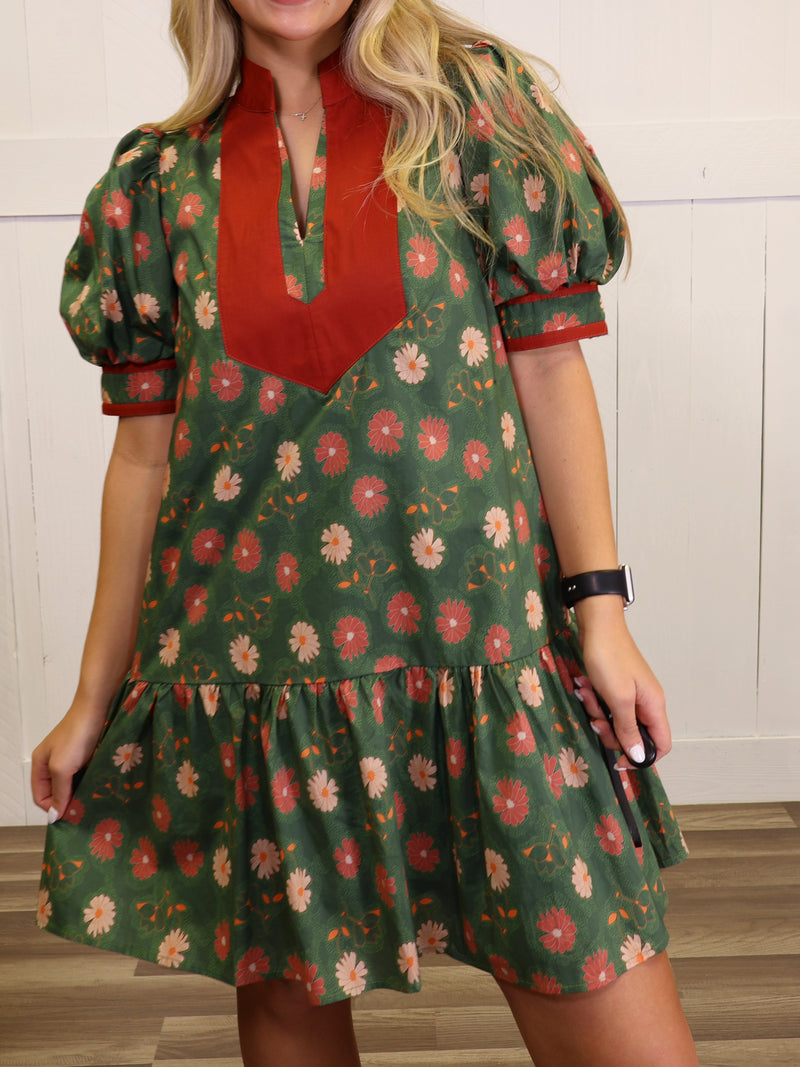 Entro Forest Green Dress