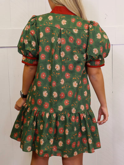 Entro Forest Green Dress