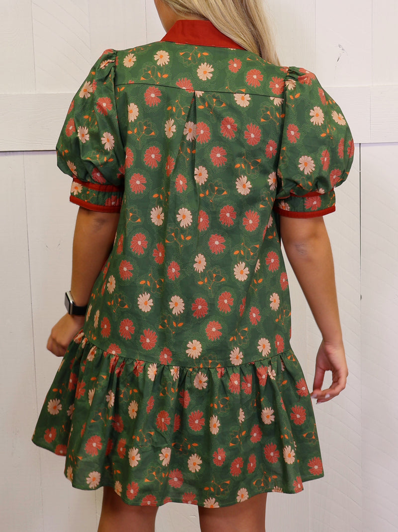 Entro Forest Green Dress