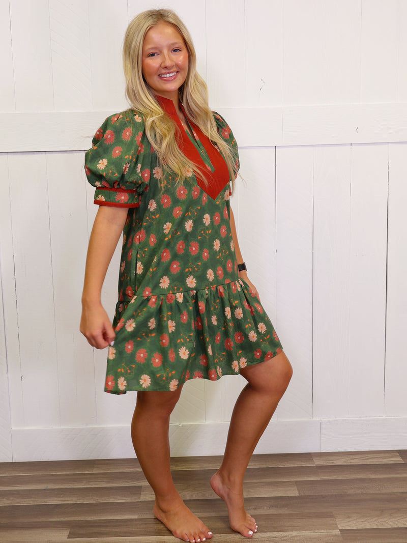 Entro Forest Green Dress