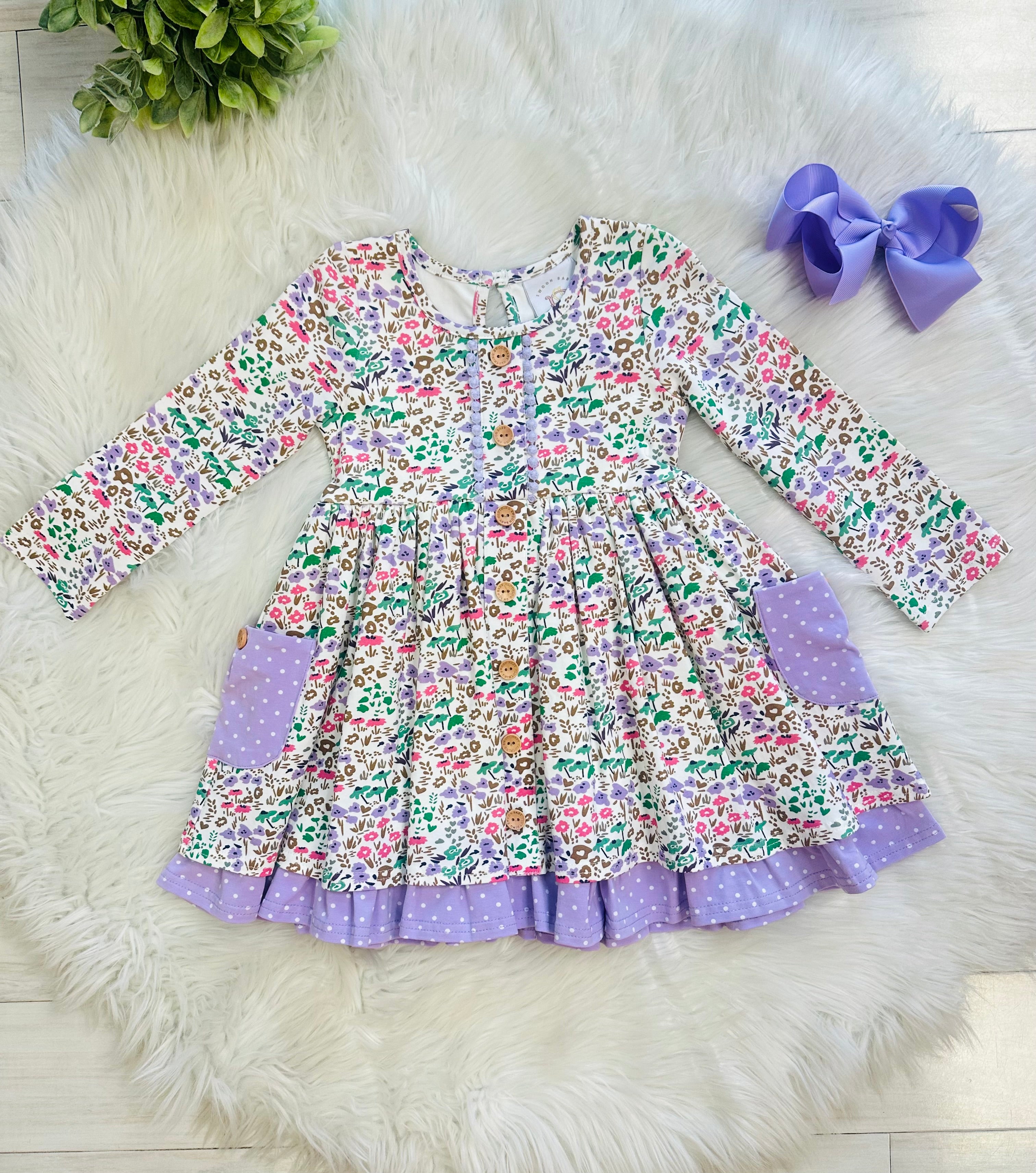 Floral Pastel Dress by Swoon Baby