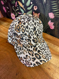 Metallic Beige Cheetah Print Hat