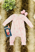 Girl’s light pink bow sleeper