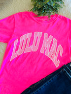 Women’s Neon Pink Polka Dot LuLu Mac Tee