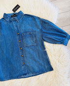 Women’s Evermmee Denim Puff Sleeve Top