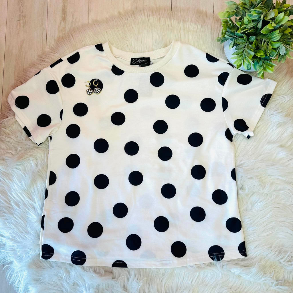 Women’s Evermmee Black Polka Dot Short Set