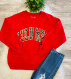 Women’s LuLu  Mac Red Cheetah print Sweatshirt