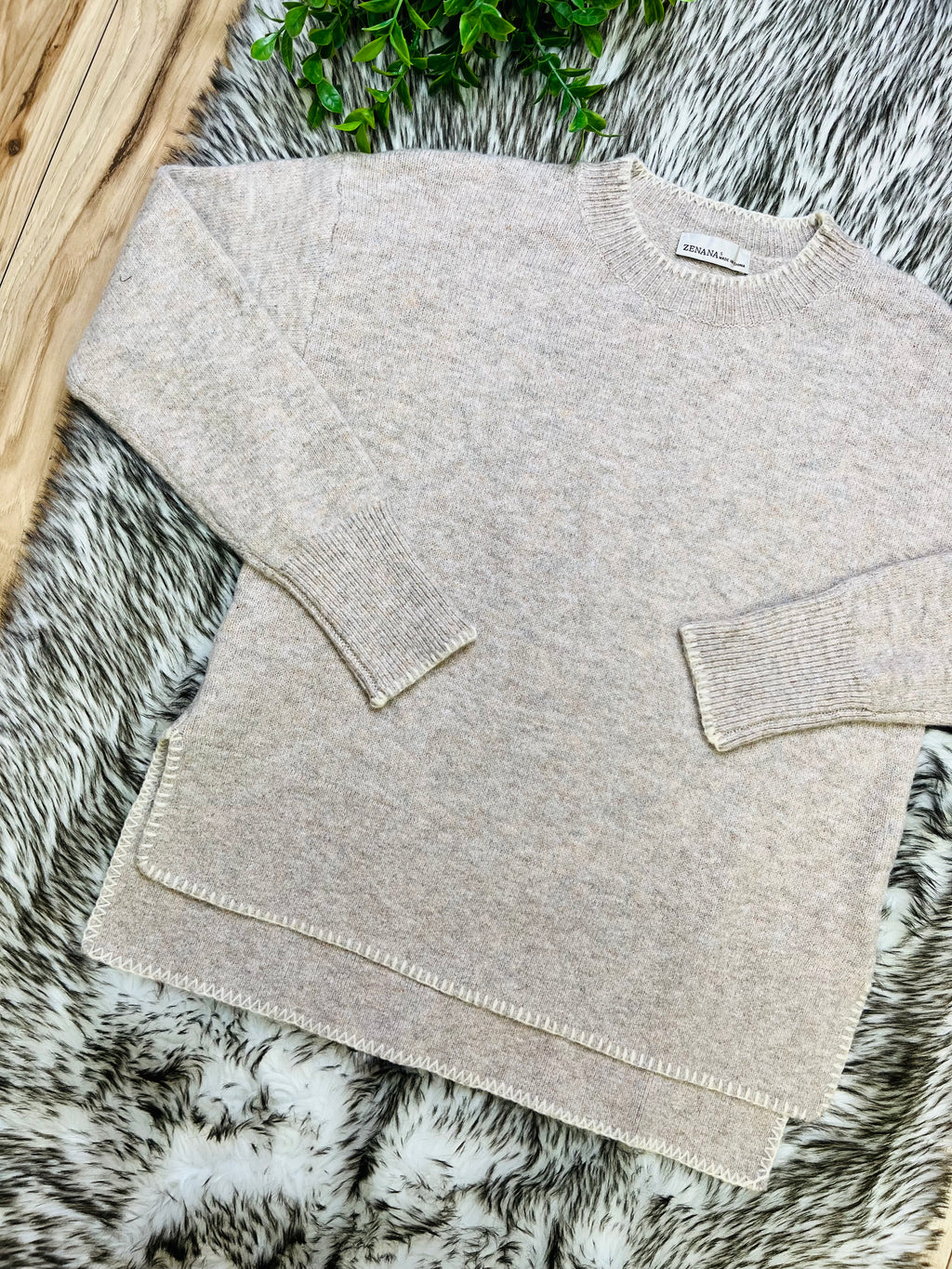 Women’s Zenana Mocha Sweater Top