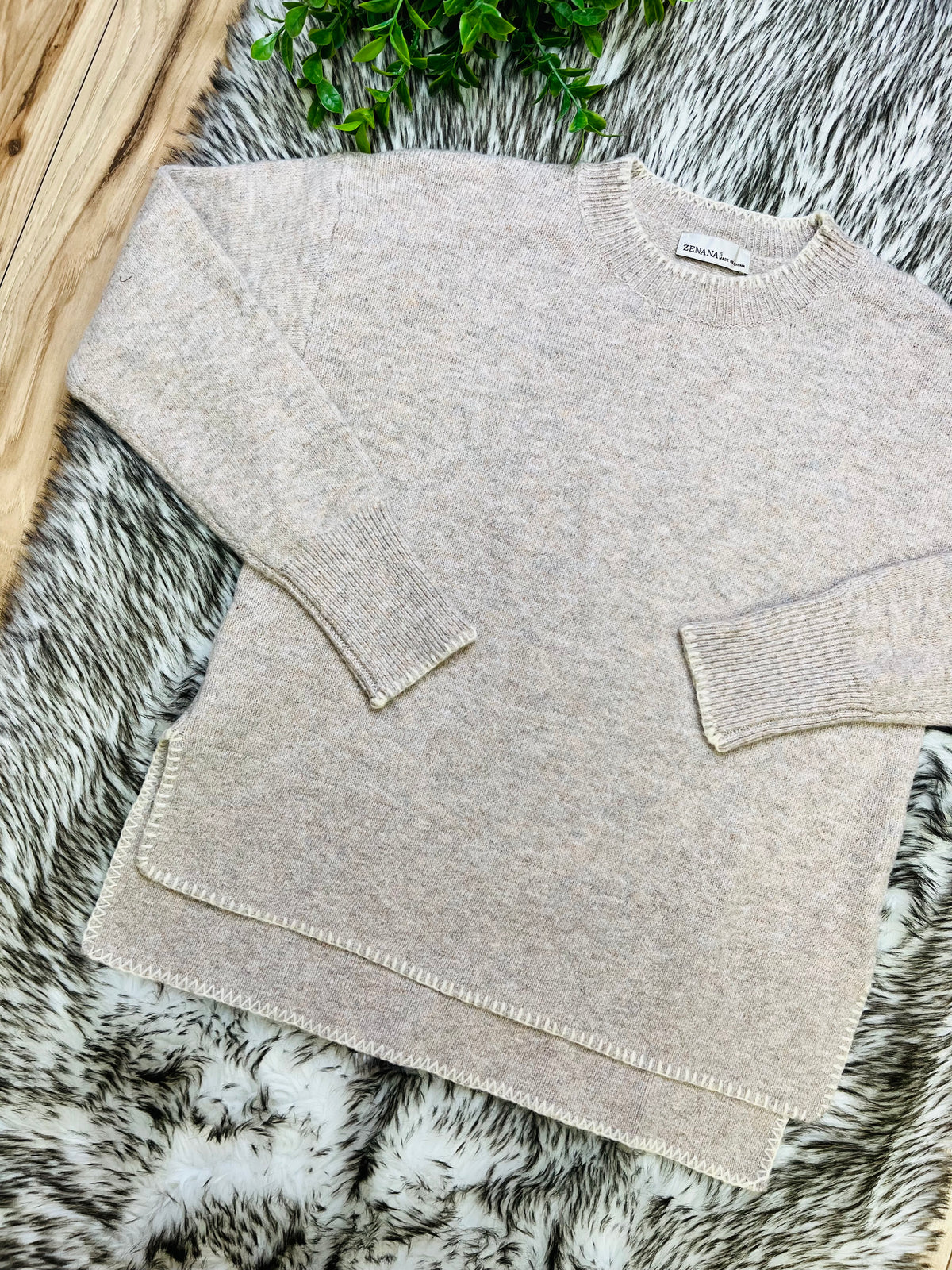 Women’s Zenana Mocha Sweater Top