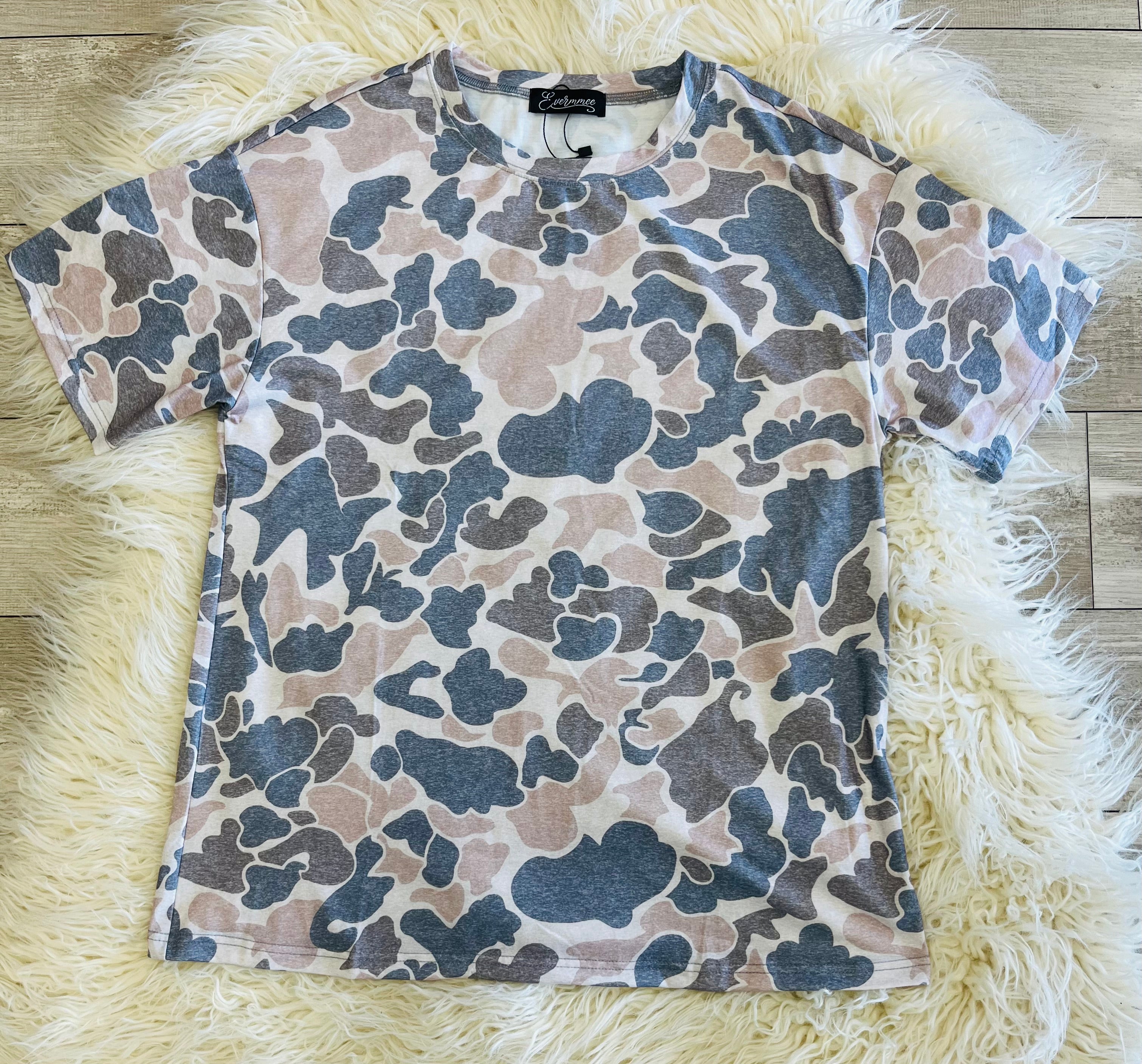 Women’s Evermmee Regular and Curvy Camouflage Pant Set