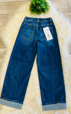 Women’s Risen Slouchy Wide Leg Cuffed Jeans Style 0011