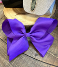 Hair Bow 8” Alligator Clip - Medium Purple