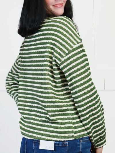 Women’s Stripe Button Down Top