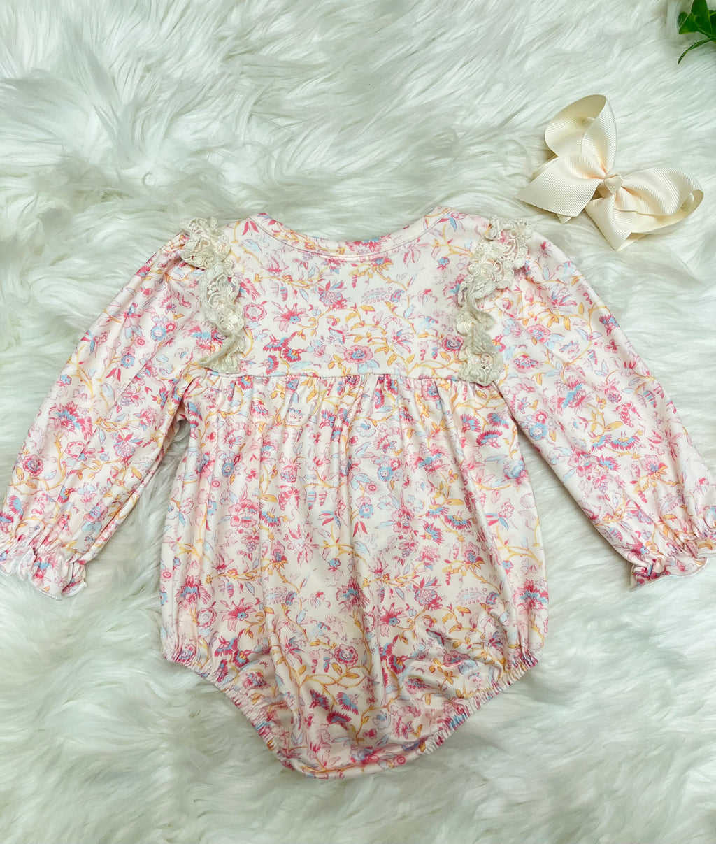 Girl’s Floral Print Bow Bubble