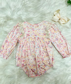Girl’s Floral Print Bow Bubble