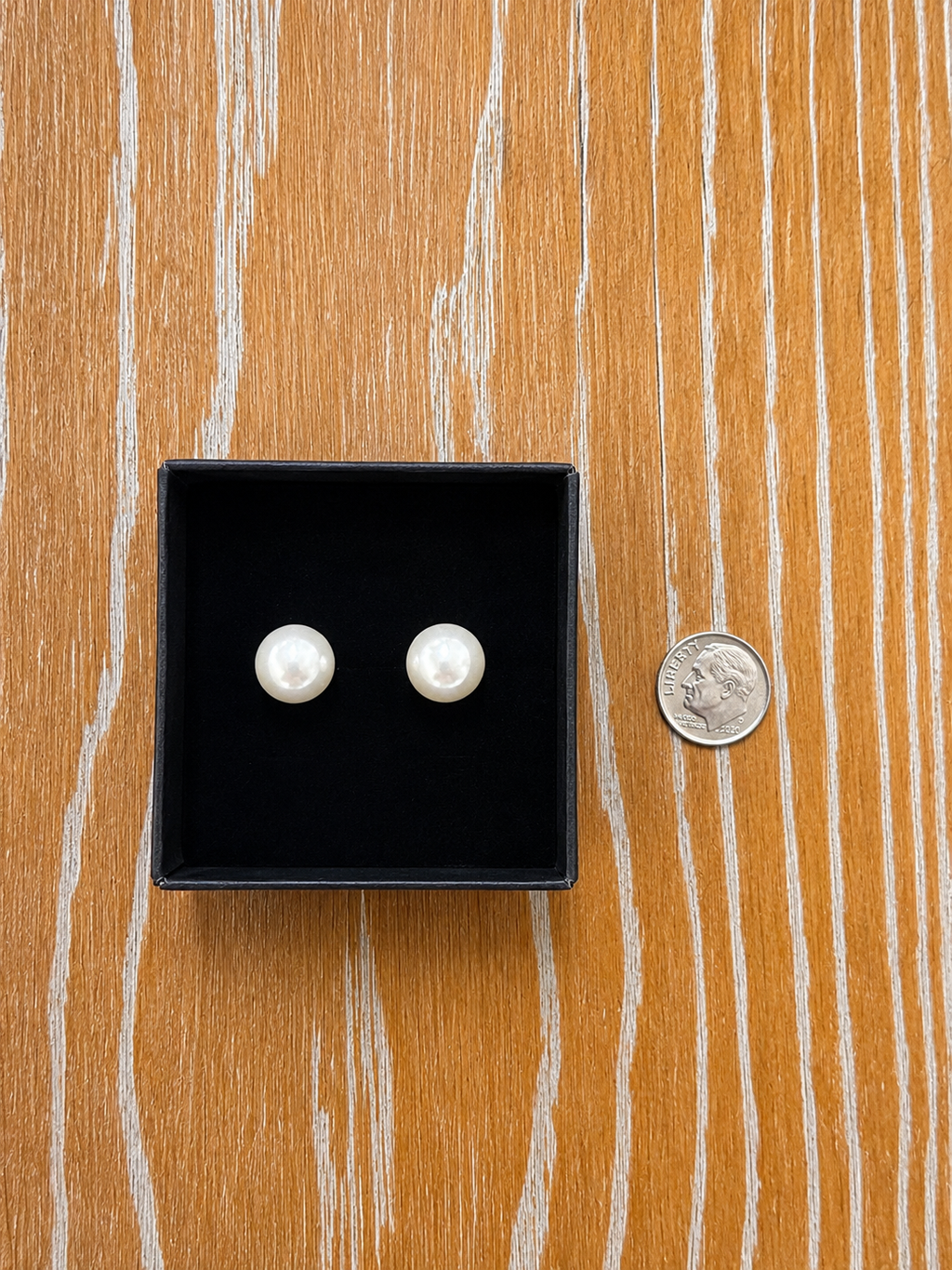Large Pearl Earrings - Glass Pearls, 14k Gold Dipped