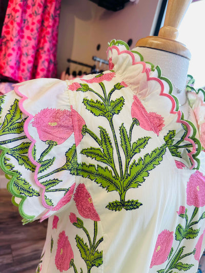 Umgee Cream Spring Floral Dress