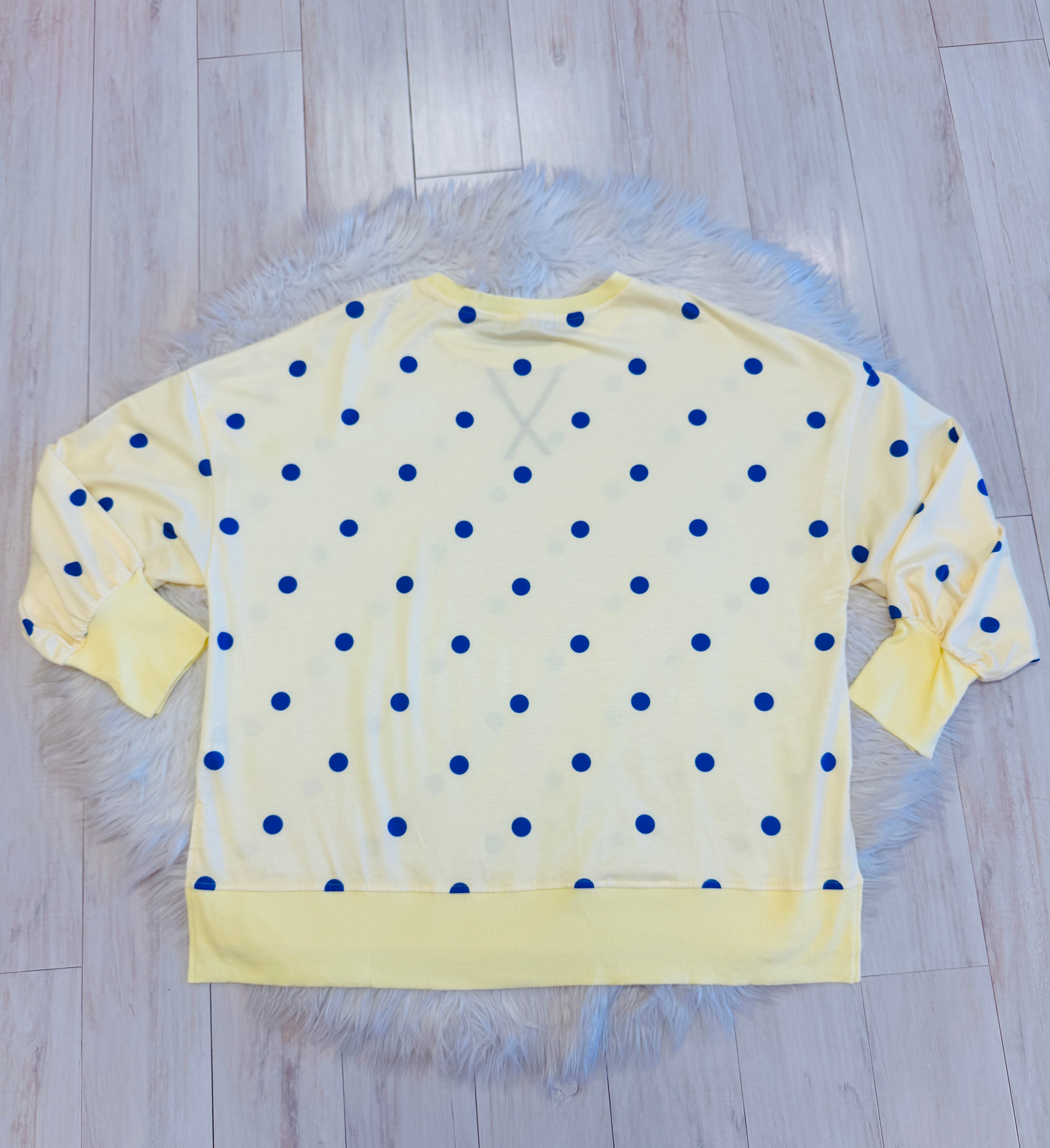 Women’s Evermmee Yellow Polka Dot Pullover