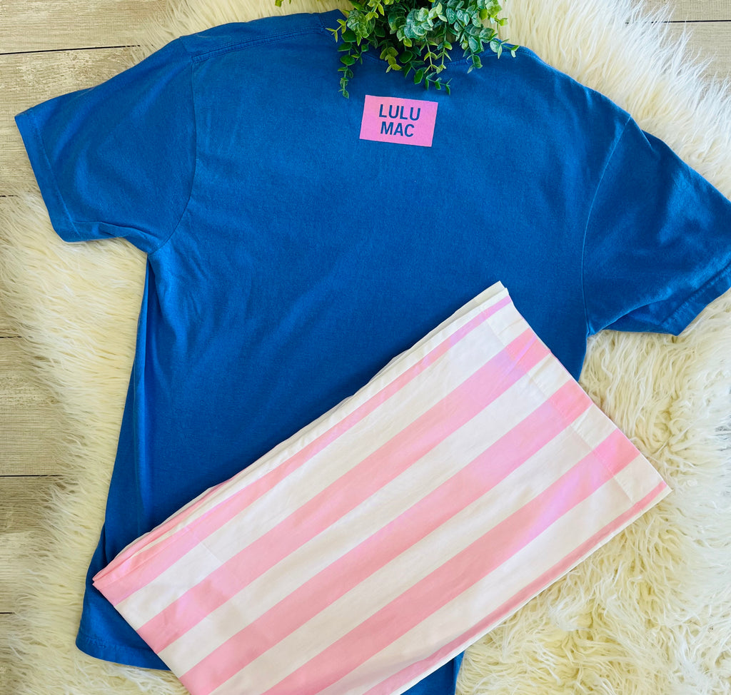 Women’s Blue Polka Dot LuLu Mac Tee