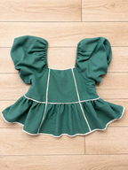 Sage Babydoll Blouse Top by Fantastic Fawn