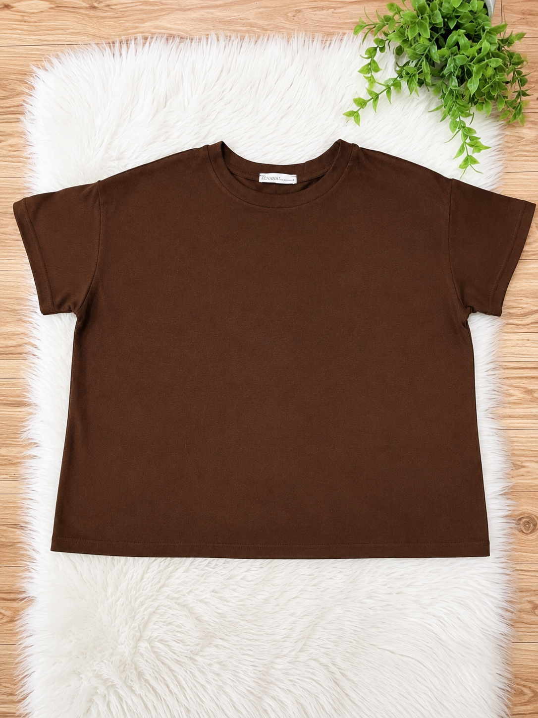 Women’s Zenana Solid Melange Mocha Pant Set