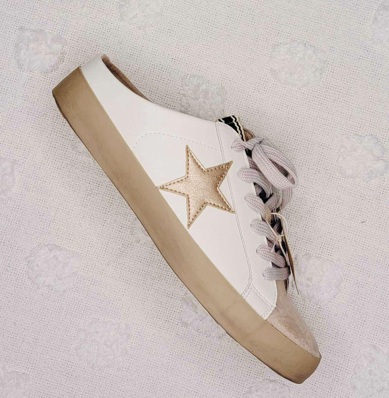 Women’s shu shop golden backless shoes - Mini Mee Boutique