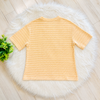Women’s Evermmee Beige and White Stripe Ribbed Short Set