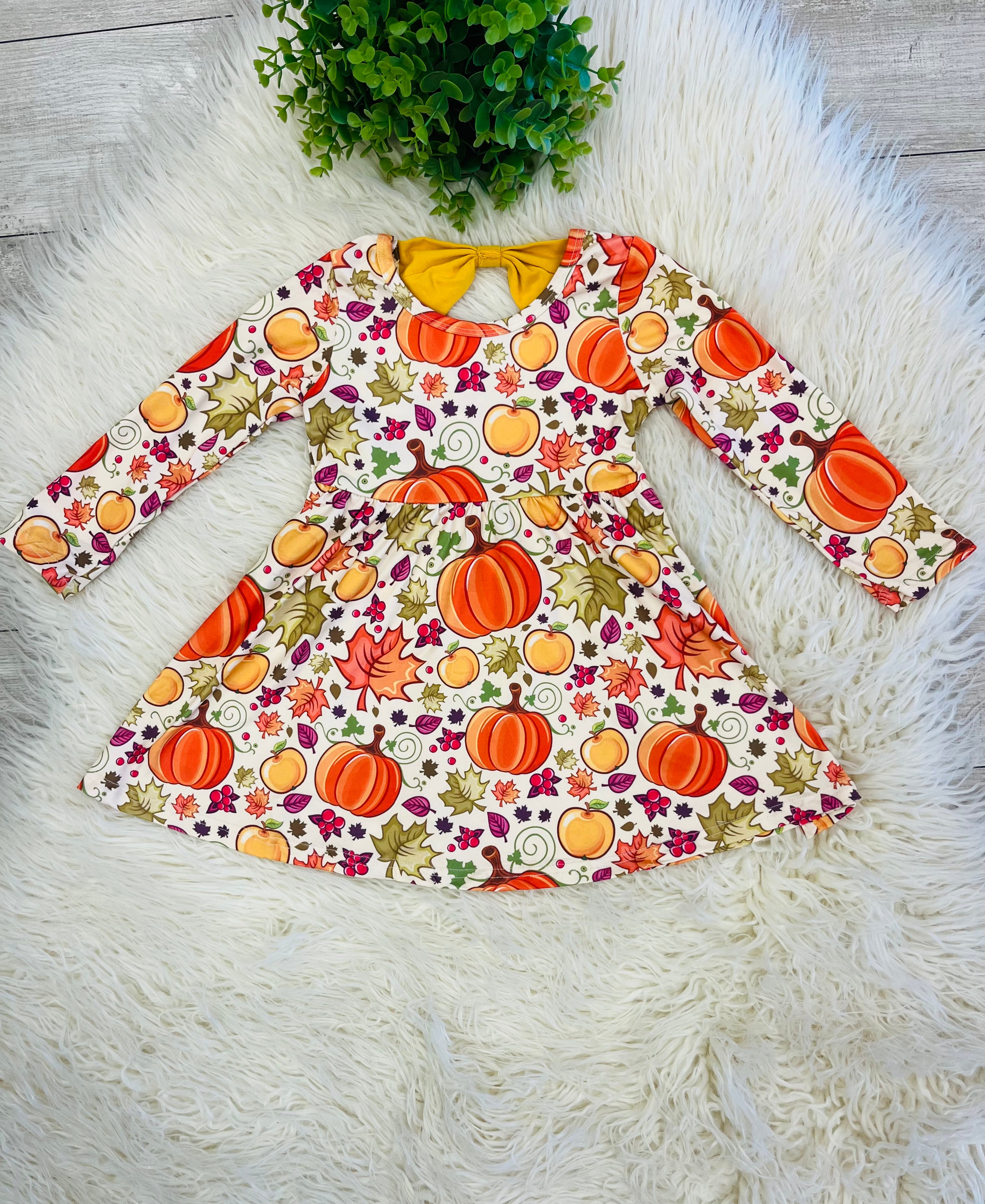 Girl’s Fall Pumpkin Dress