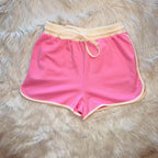 Women’s Zenana Pink Short Set with Contrast Seams