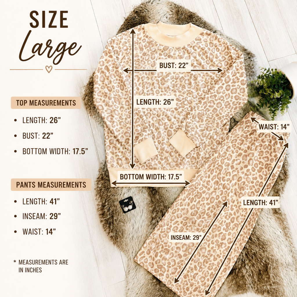 Women’s Regular and Curvy Leopard Print Set cheetah - Loose Fit