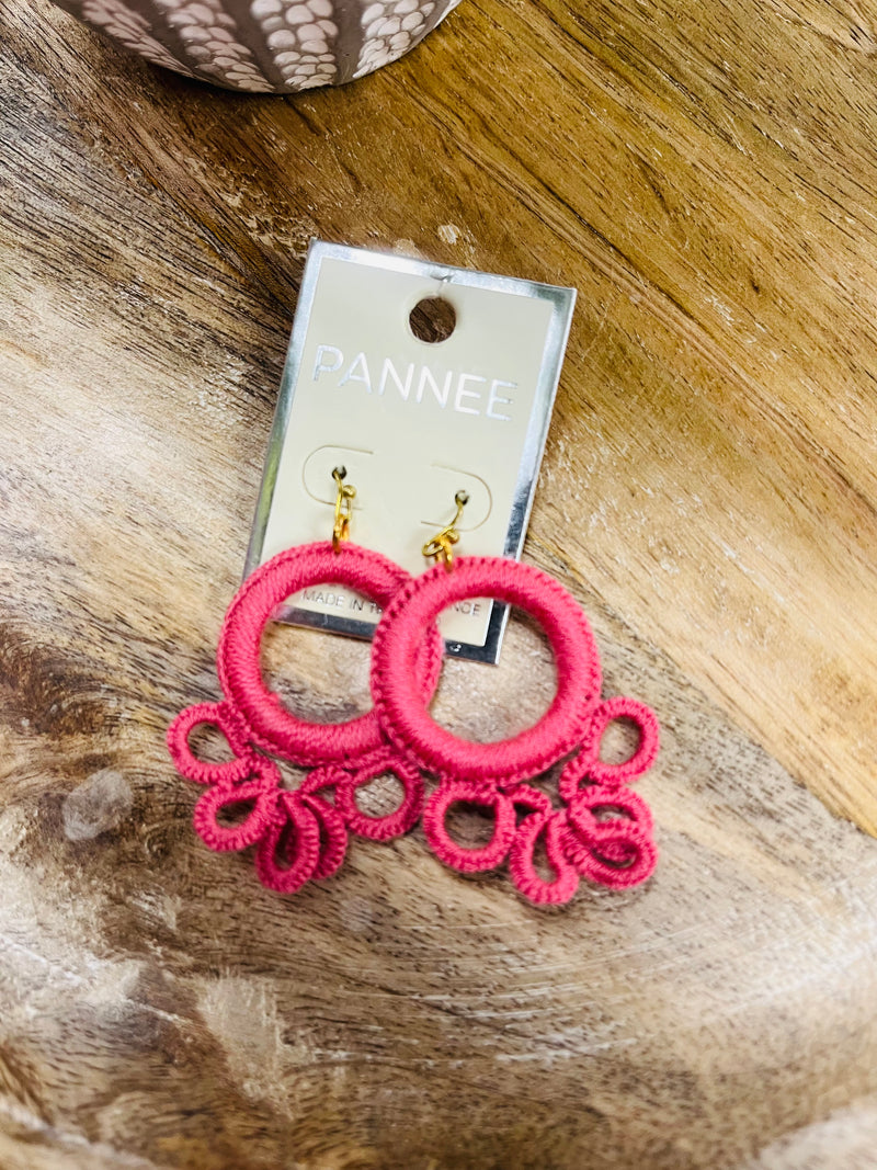Fabric Dangle Earrings