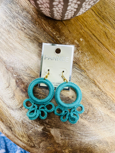 Fabric Dangle Earrings