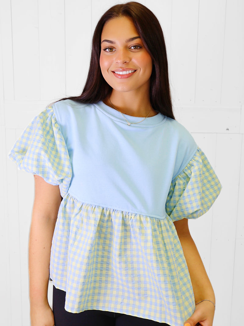 Fantastic Fawn Bubble Sleeve Top