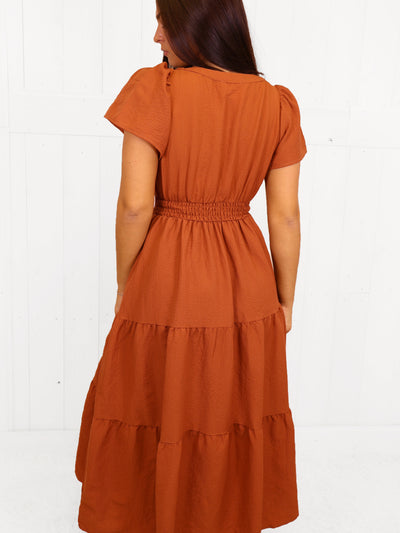 Fantastic Fawn Camel Midi Dress