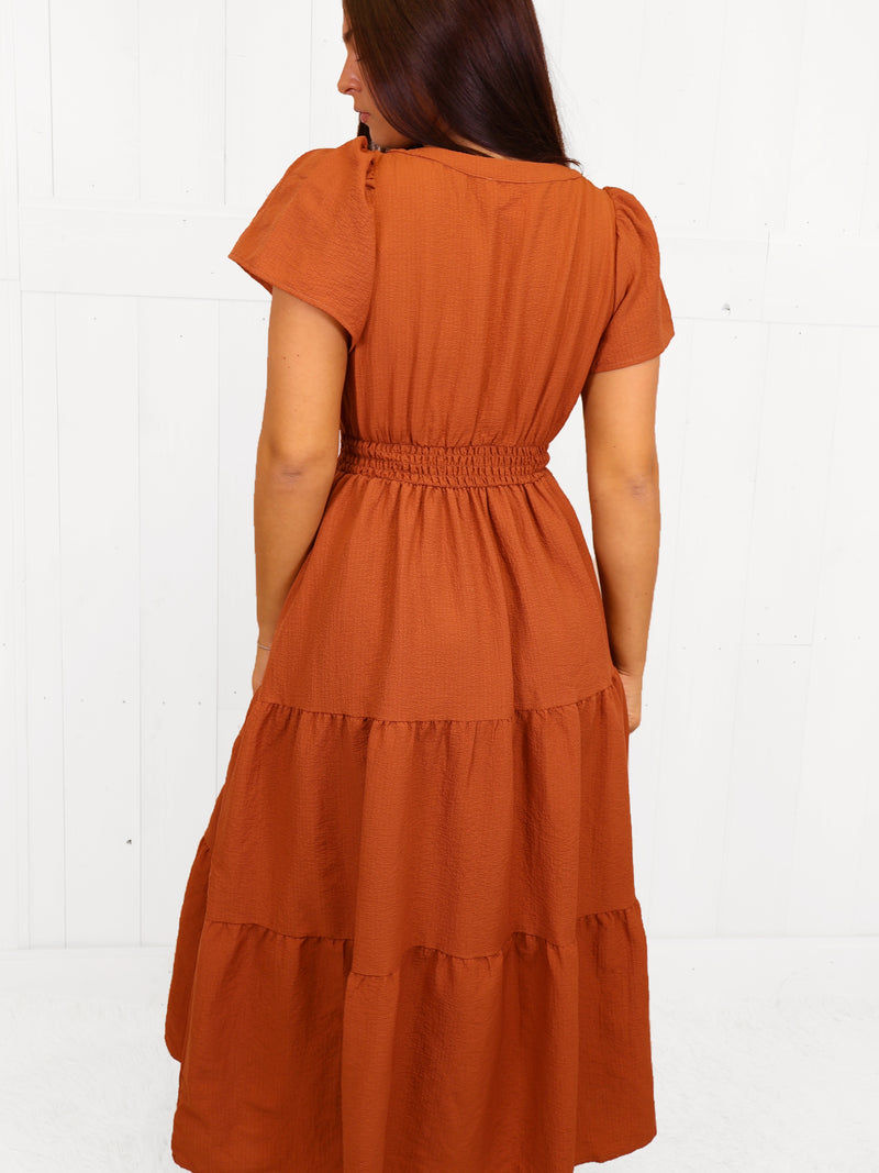 Fantastic Fawn Camel Midi Dress
