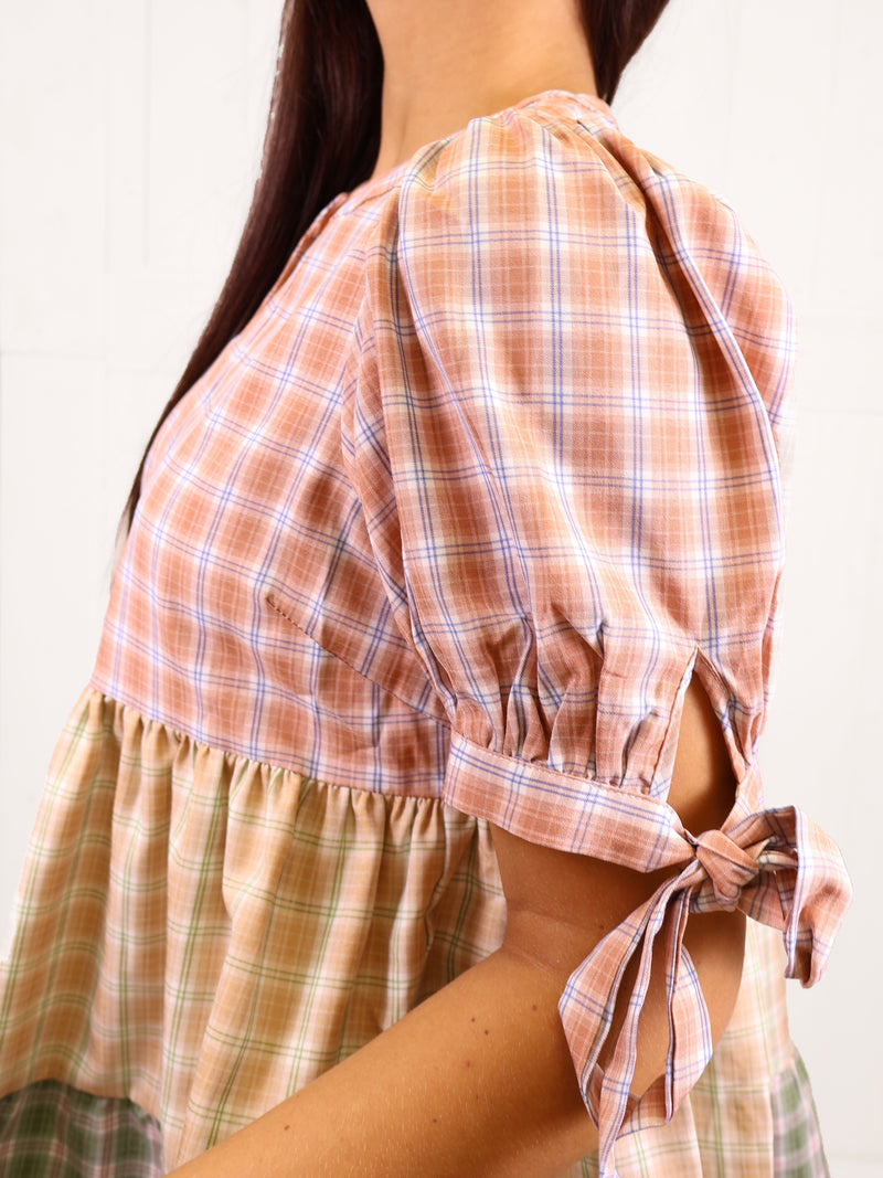 Fantastic Fawn Fall Plaid ColorBlock Top