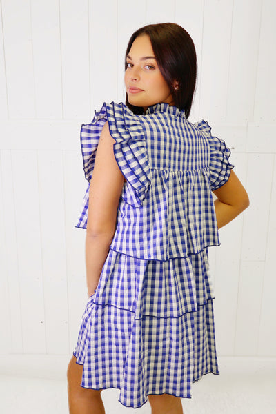 Fantastic Fawn Gingham Layer Dress