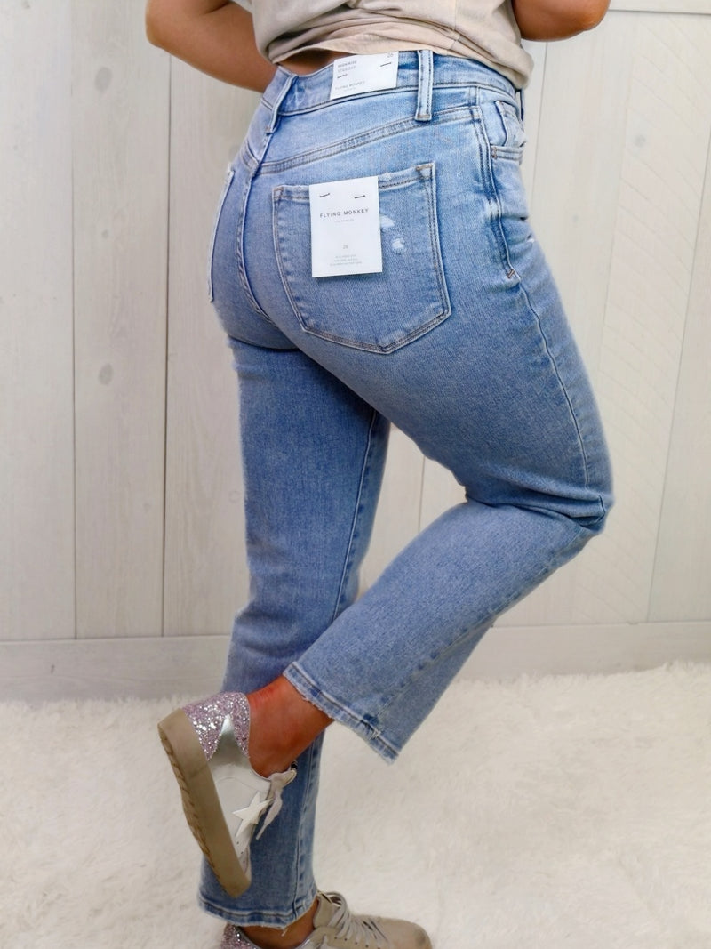 Flying Monkey High Rise Straight Jeans 5663