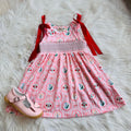 Girls Rylee Faith Stripe Fruit Print Dress