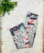 Women’s Floral Patchwork Denim Pants- True to Size
