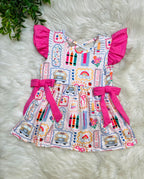 Girl’s Notebook Scribbles Ruffle Set